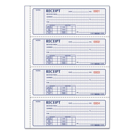 Rediform Money Receipt Book, Carbonless Triplicate 8L808